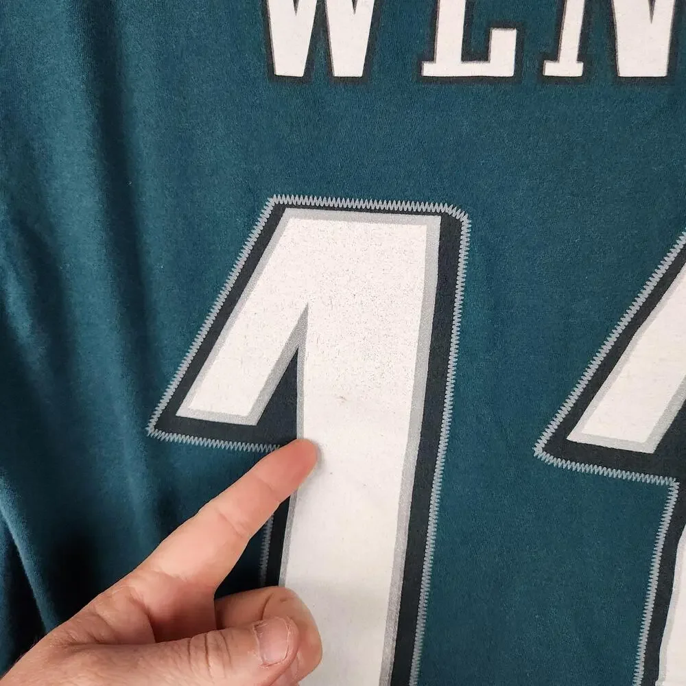 Philadelphia Eagles Shirt Mens Medium Green 11 Wentz NFL Football Graphic Lgo